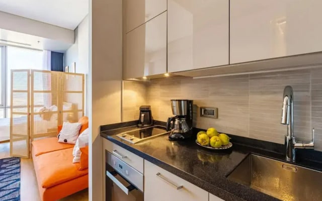 Studio Flat with Panoramic City View in Atasehir