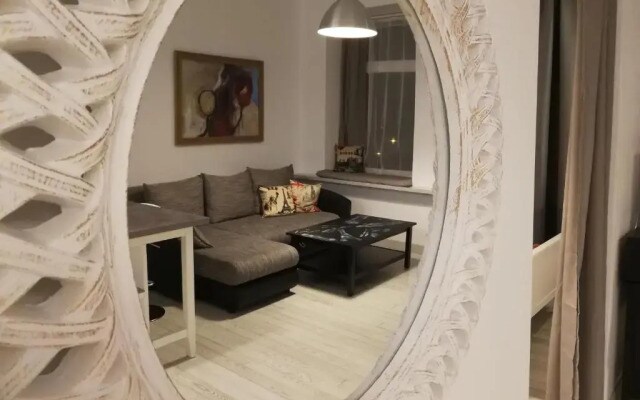 Vilnius apartment with stained glass