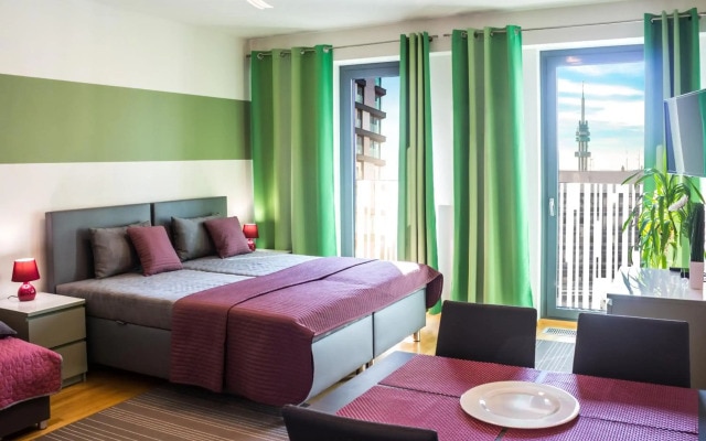 Prague apartment in residential tower · parking