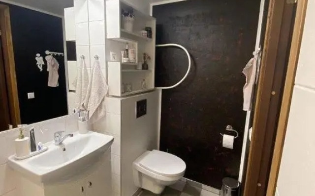 Open concept 1-bedroom apartment.