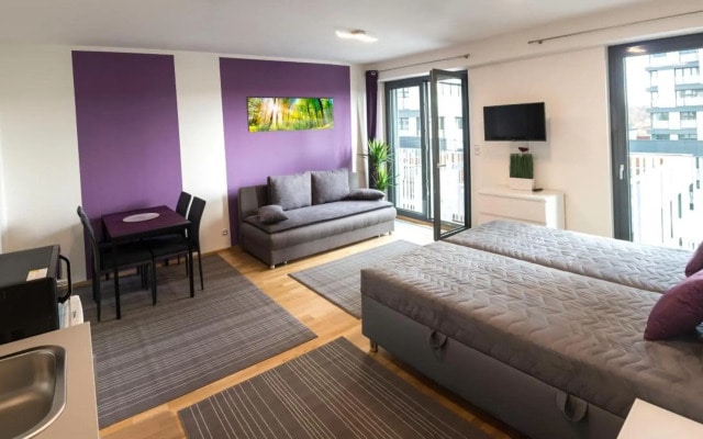 Prague apartment in residential tower · parking