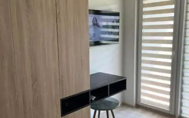 Modern & cozy studio with patio “Prie Juros”