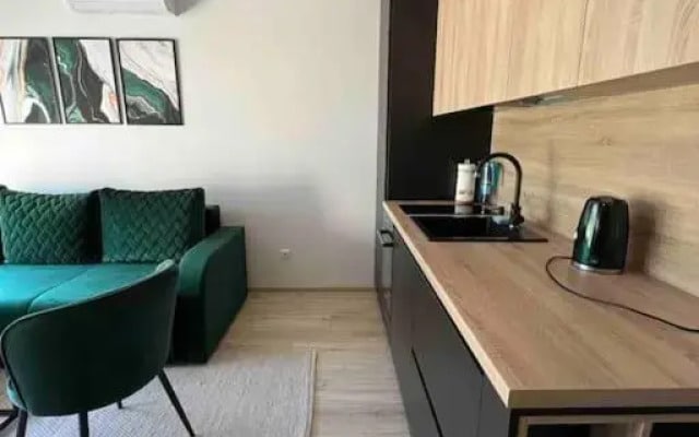 Modern & cozy studio with patio “Prie Juros”