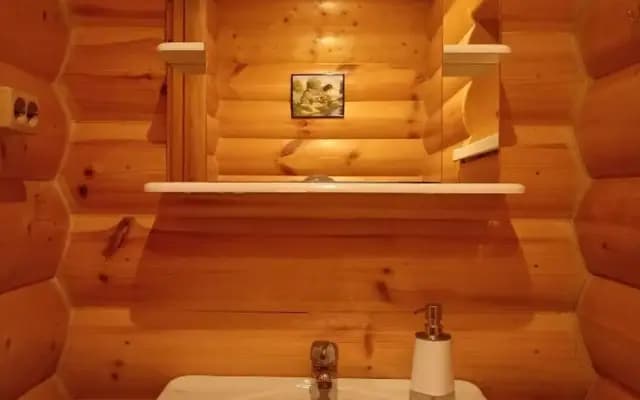 Бревенчатый дом с русской баней на дровах