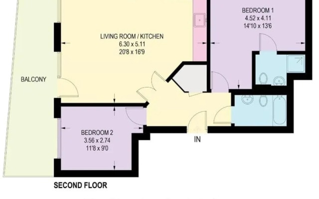 Large 2 Bed, 2 Bath, Free Parking & WiFi