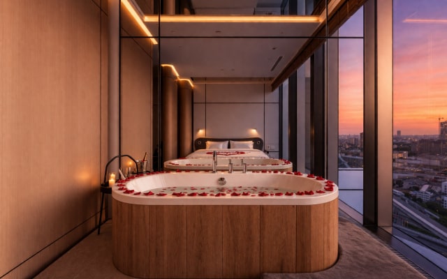 Апартаменты Sky City Moscow Ванна у окна! Закатная сторон! Дизайнерский Премиум Апартамент!