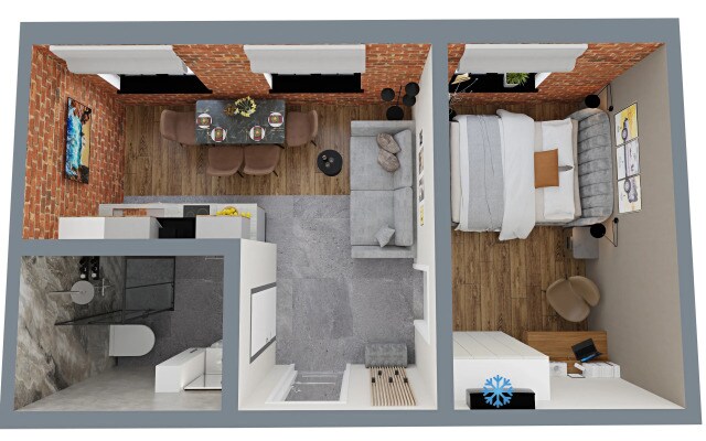 Квартира GM Apartments Стильные Loft 1 у Кремля