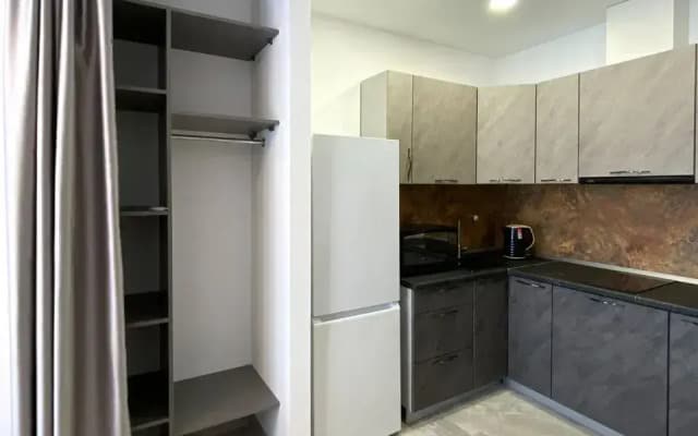 Апартаменты-студия 26 кв.м. с кроватью и панорамными окнами, 17 этаж