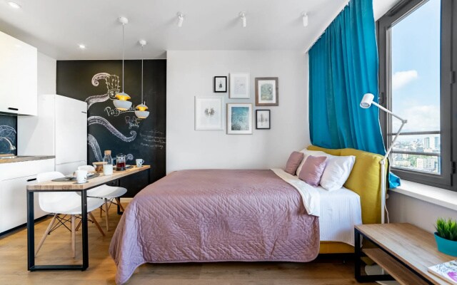 Апартаменты SMART LOFTS | Aquamarine | Вид с 24 этажа на закат | ЖК бизнес-класса