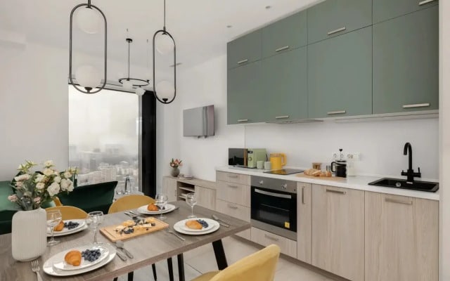 Апартаменты SMART LOFTS | Terrace | Вид с 45 этажа | 2 спальни | В 1 мин. от метро