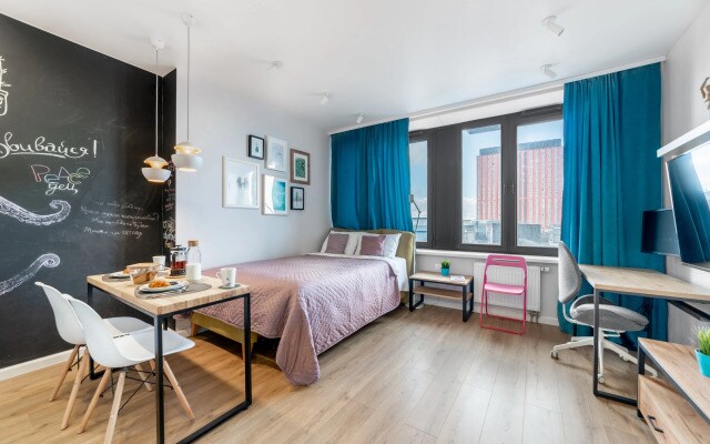 Апартаменты SMART LOFTS | Aquamarine | Вид с 24 этажа на закат | ЖК бизнес-класса