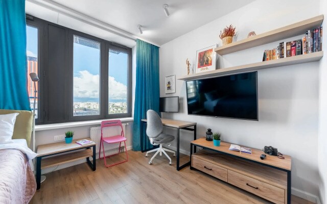 Апартаменты SMART LOFTS | Aquamarine | Вид с 24 этажа на закат | ЖК бизнес-класса