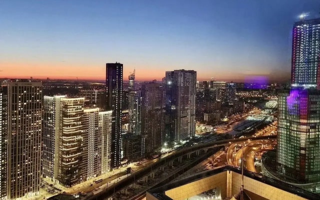 Апартаменты Sky City Moscow Уютная Студия на 43 этаже с видом на закат! Lux дизайн! Виден весь город!