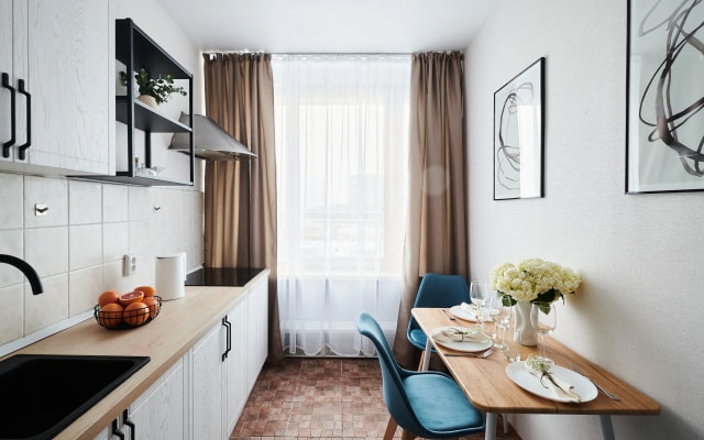 Квартира GM Apartments Стильная Трехкомнатная с видом на Новый Арбат