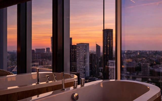 Апартаменты Sky City Moscow Ванна у окна! Закатная сторон! Дизайнерский Премиум Апартамент!
