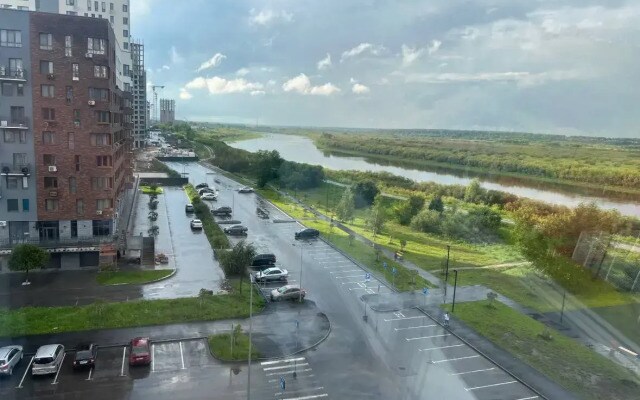 Квартира Уютная Студия с Видом на Реку
