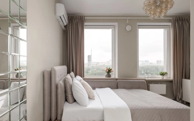 Апартаменты SMART LOFTS | Veranda на 13 этаже с видом на Останкинскую башню рядом с метро