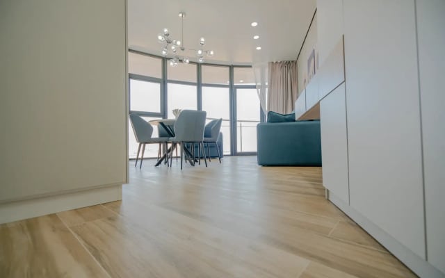 Апартаменты с отдельной спальней LS-Lux-Soft Blue с видом на море и горы с 10 этажа