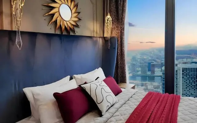 Апартаменты Sky City Moscow Уютная Студия на 43 этаже с видом на закат! Lux дизайн! Виден весь город!