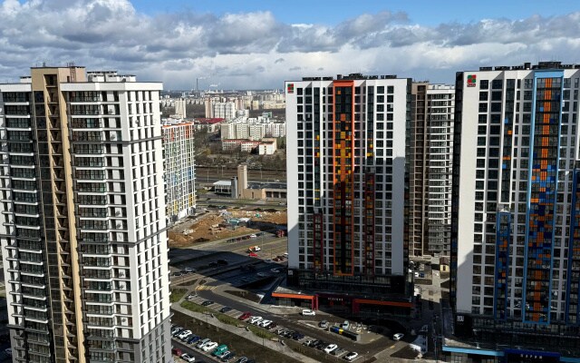 Апартаменты двухкомнатные на 25 этаже с видом на город в Минск-мир