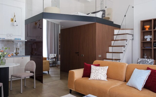 Апартаменты D apartments двухуровневая студия в ЖК бизнес класса на набережной канала