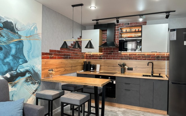 Апартаменты Евродвушка с дизайнерским решением в стиле Soft loft