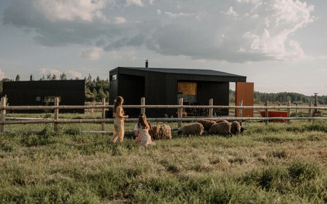 Глэмпинг Панорамные мини-домики на ферме Nomad Houses на Браславе